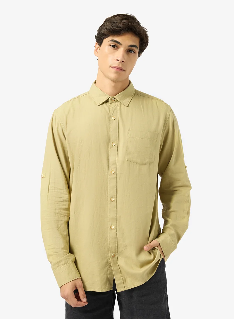 ريبلز مع نمشي Mens Cotton Long Sleeves Shirt